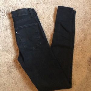 Levi’s mile high super skinny black jeans 25